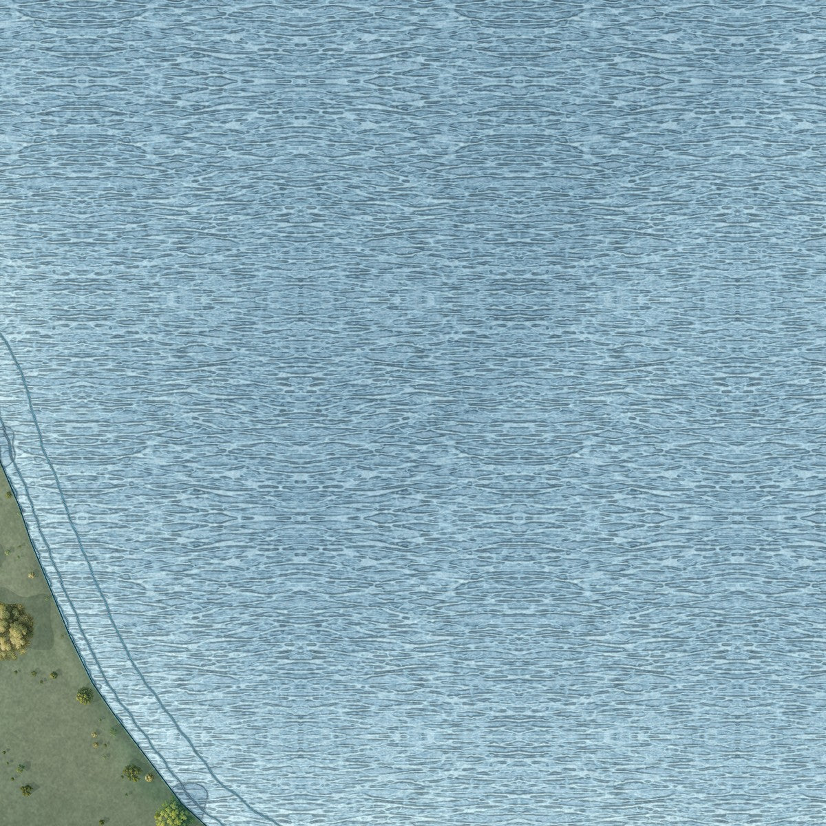Second close-up of the map of Lake Norden, South Dakota print showing more streets and buildings