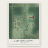 Lakeview Colony, South Dakota map print, the full design