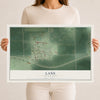 Map of Lane, South Dakota, 12 x 18 inch unframed archival matte print