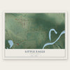 Little Eagle, South Dakota map print, the full design