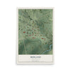 Map of Midland, South Dakota, 12 x 18 inch unframed archival matte print