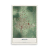 Map of Miller, South Dakota, 12 x 18 inch unframed archival matte print