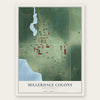 Millerdale Colony, South Dakota map print, the full design