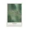 Map of Monroe, South Dakota, 12 x 18 inch unframed archival matte print