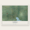 Norris, South Dakota map print, the full design