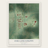 Oak Lane Colony, South Dakota map print, the full design
