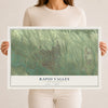 Map of Rapid Valley, South Dakota, 12 x 18 inch unframed archival matte print