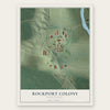 Rockport Colony, South Dakota map print, the full design
