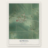Rowena, South Dakota map print, the full design