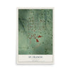Map of St. Francis, South Dakota, 12 x 18 inch unframed archival matte print