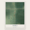 Storla, South Dakota map print, the full design