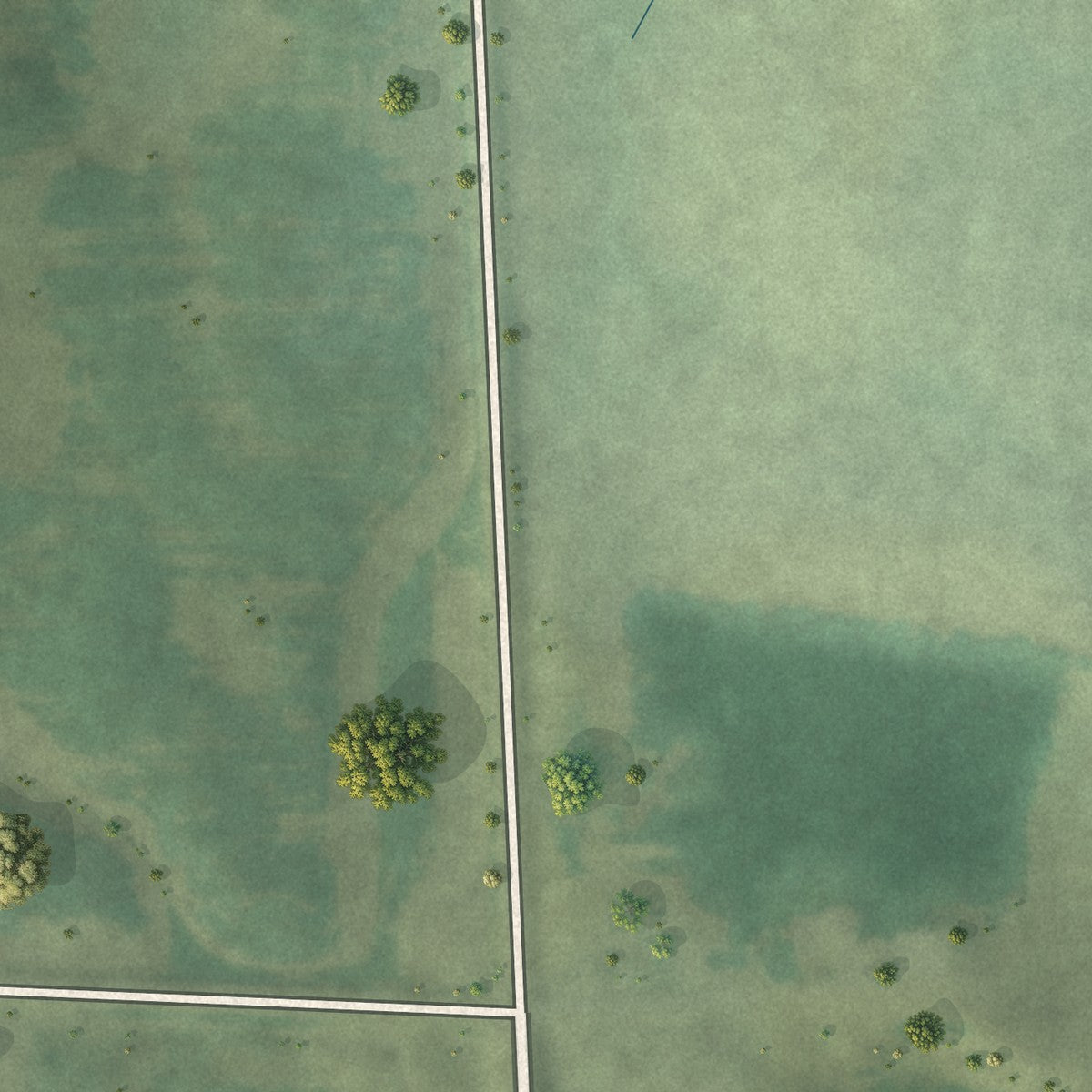 Second close-up of the map of Strandburg, South Dakota print showing more streets and buildings