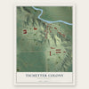 Tschetter Colony, South Dakota map print, the full design