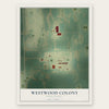 Westwood Colony, South Dakota map print, the full design