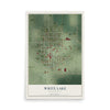 Map of White Lake, South Dakota, 12 x 18 inch unframed archival matte print