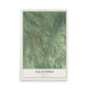 Map of Alexandria, Tennessee, 12 x 18 inch unframed archival matte print