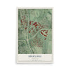 Map of Berry Hill, Tennessee, 12 x 18 inch unframed archival matte print