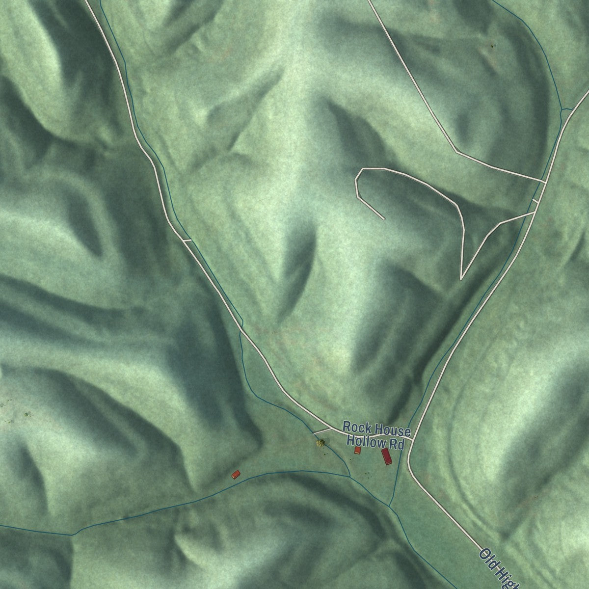 Close-up of the map of Bransford, Tennessee print showing street and building detail
