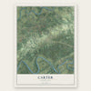 Carter, Knox County, Tennessee map print, the full design
