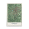 Map of Cookeville, Tennessee, 12 x 18 inch unframed archival matte print