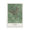 Map of Franklin, Tennessee, 12 x 18 inch unframed archival matte print