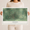 Map of Gleason, Tennessee, 12 x 18 inch unframed archival matte print
