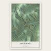 Hickman, Tennessee map print, the full design
