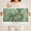 Map of Huntsville, Tennessee, 12 x 18 inch unframed archival matte print