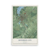Map of Jefferson City, Tennessee, 12 x 18 inch unframed archival matte print
