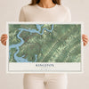 Map of Kingston, Tennessee, 12 x 18 inch unframed archival matte print