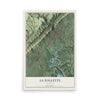 Map of La Follette, Tennessee, 12 x 18 inch unframed archival matte print