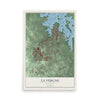 Map of La Vergne, Tennessee, 12 x 18 inch unframed archival matte print
