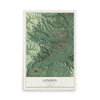 Map of Linden, Tennessee, 12 x 18 inch unframed archival matte print