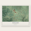 Mayland, Tennessee map print, the full design