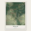 Mercer, Tennessee map print, the full design