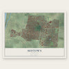 Midtown, Memphis, Tennessee map print, the full design