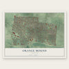Orange Mound, Tennessee map print, the full design
