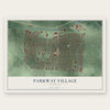 Parkway Village, Tennessee map print, the full design