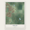 Pisgah, Tennessee map print, the full design