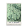 Map of Flat Top Mountain, Tennessee, 12 x 18 inch unframed archival matte print