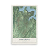 Map of Oak Grove, Tennessee, 12 x 18 inch unframed archival matte print