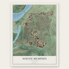 South Memphis, Tennessee map print, the full design