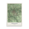 Map of Springfield, Tennessee, 12 x 18 inch unframed archival matte print