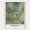 Summertown, Tennessee map print, the full design
