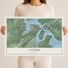 Map of Vonore, Tennessee, 12 x 18 inch unframed archival matte print