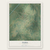 Yuma, Tennessee map print, the full design