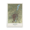 Map of Abilene, Texas, 12 x 18 inch unframed archival matte print