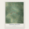 Airport Heights, Texas map print, the full design