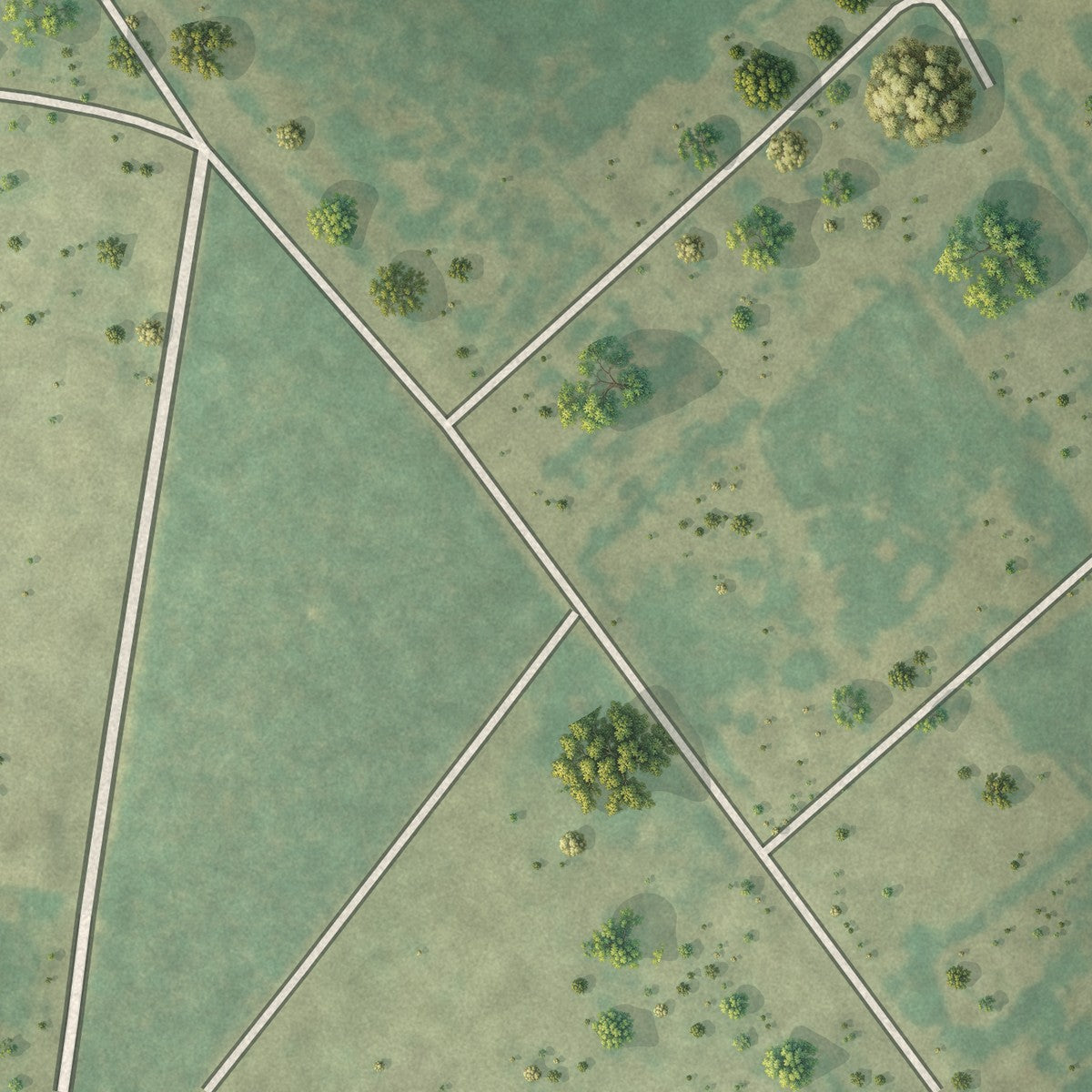 Close-up of the map of Airport Heights, Texas print showing street and building detail