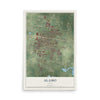 Map of Alamo, Texas, 12 x 18 inch unframed archival matte print